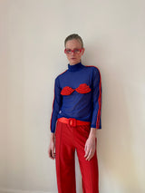 Blue Longsleeve Spiraldesign top