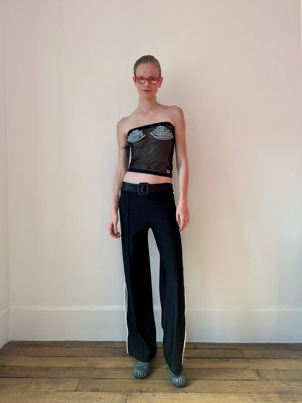 Black Yorgan Belt Pants