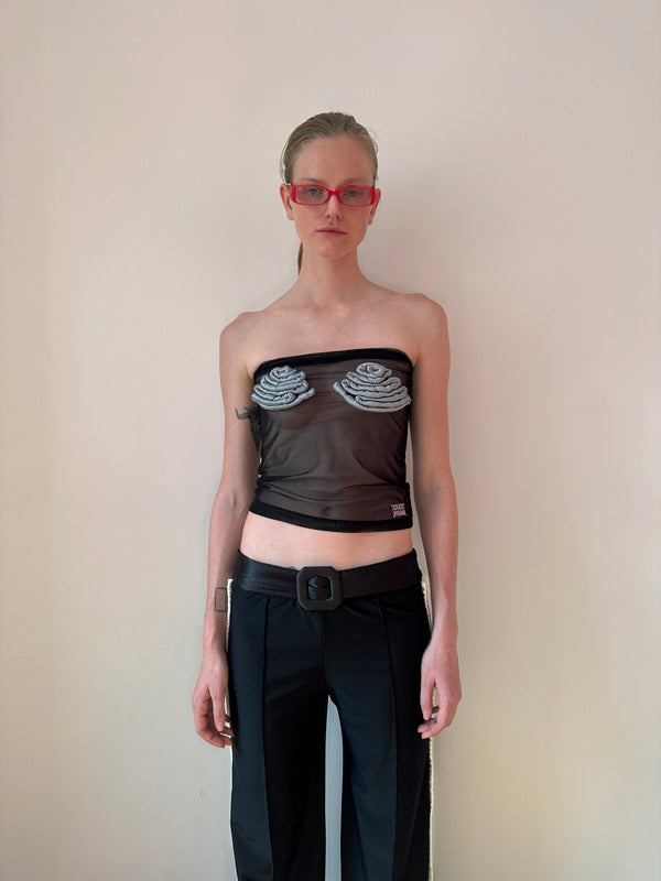 Black Spiral Design Top