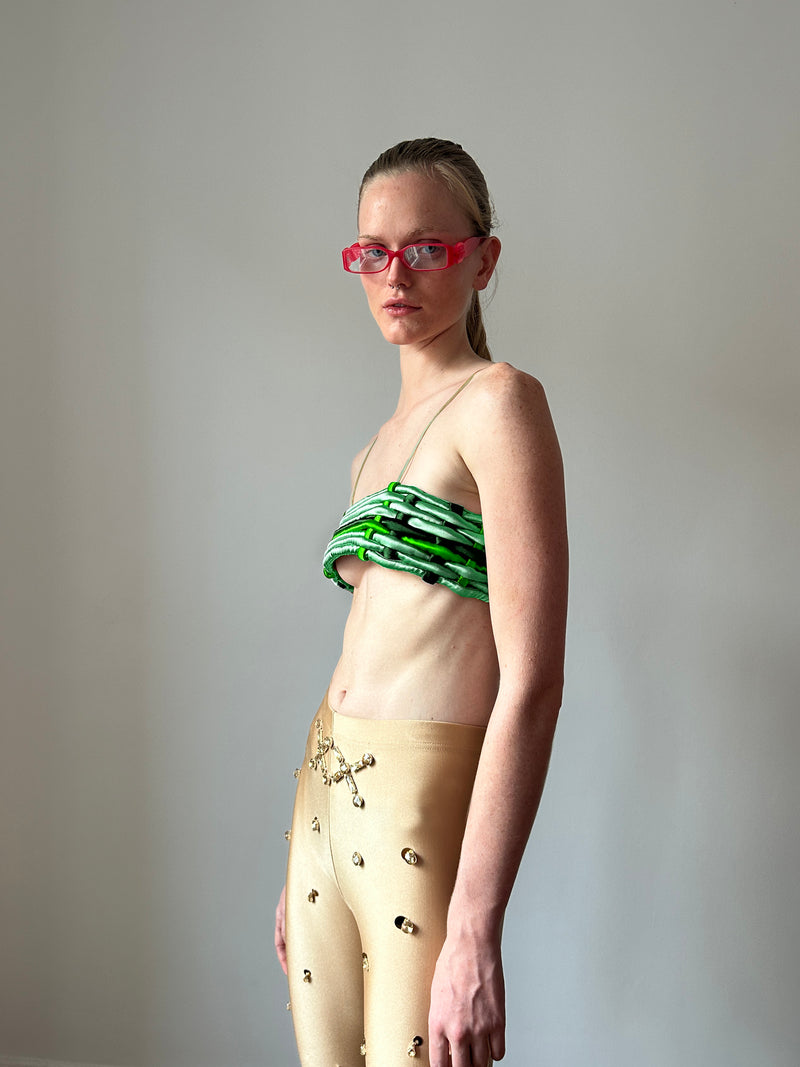 Exclusive Papercut Tupe Bra Green