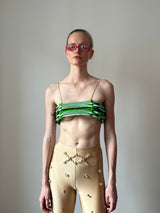 Exclusive Papercut Tube Bra Green