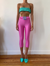 PINK COLORED BELT MIDI TIGHTS