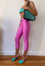 PINK COLORED BELT MIDI TIGHTS