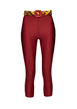 BURGUNDY VELVET BELT TIGHTS