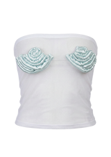 White Spiraldesign Top