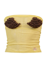 Yellow Spiraldesign Top
