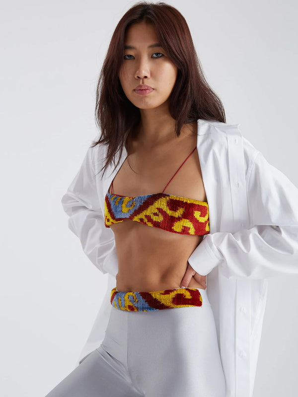 HAND WOVEN ETHNIC VELVET BRA