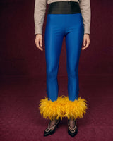 Cult Deep Blue Cummerbund Feather Tights