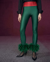 Cult Green Cummerbund Feather Tights