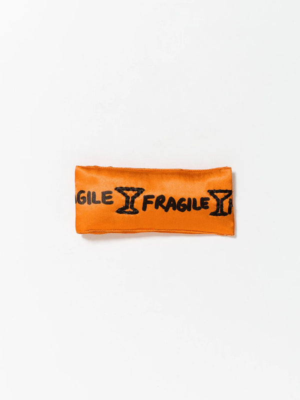 “FRAGILE” Orange Yorgan Glasses Case
