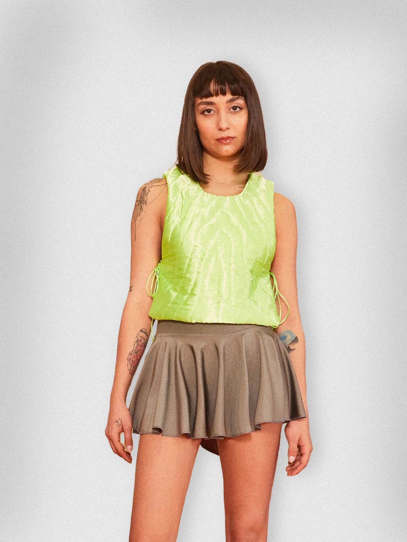 GRAY MINI SKIRT – CULT FORM GRAY MINI SKIRT – CULT FORM