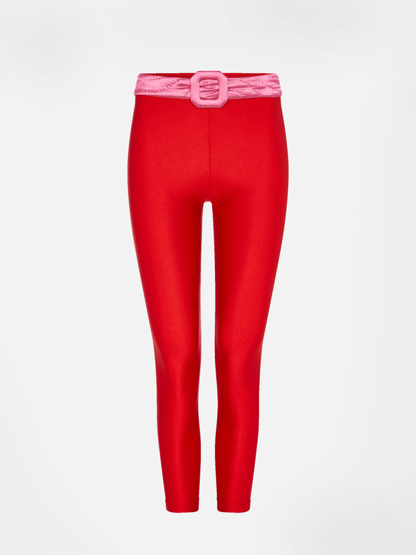 RED YORGAN PINK BELT MAXI TIGHTS