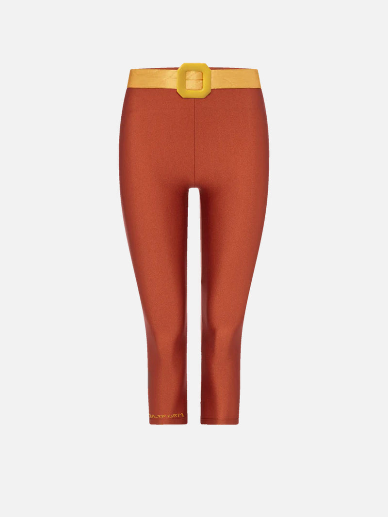 TERRA COTTA MIDI YORGAN TIGHTS