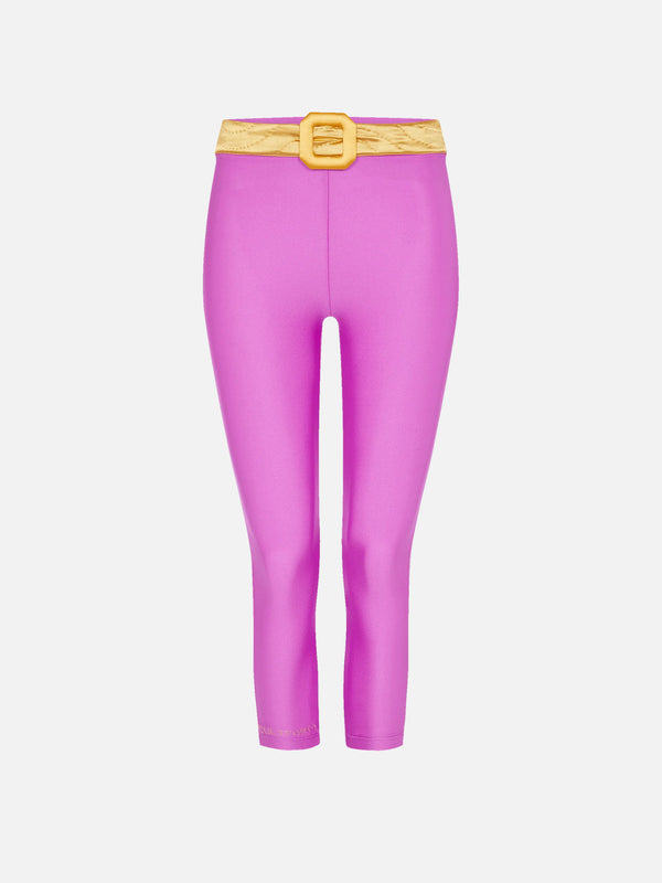 PINK YORGAN ORANGE BELT MIDI TIGHTS