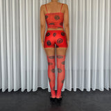Red Polka-dot Mini Shorts