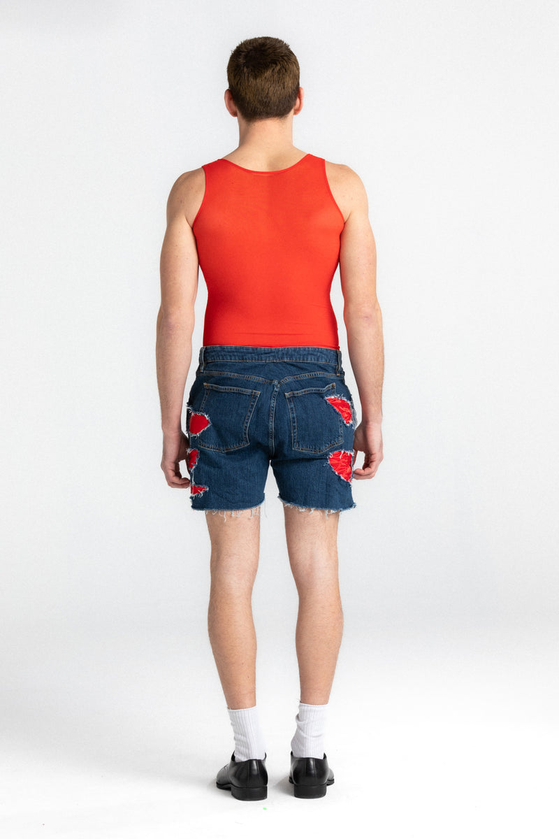 Navy Blue Cropped Short