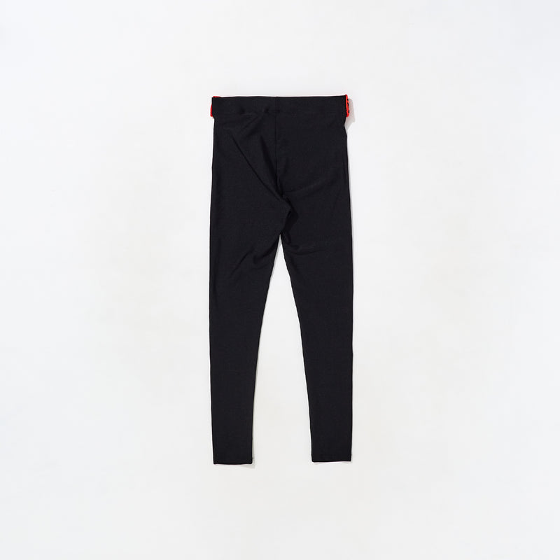 “FRAGILE” Black Maxi Yorgan Belt Tights