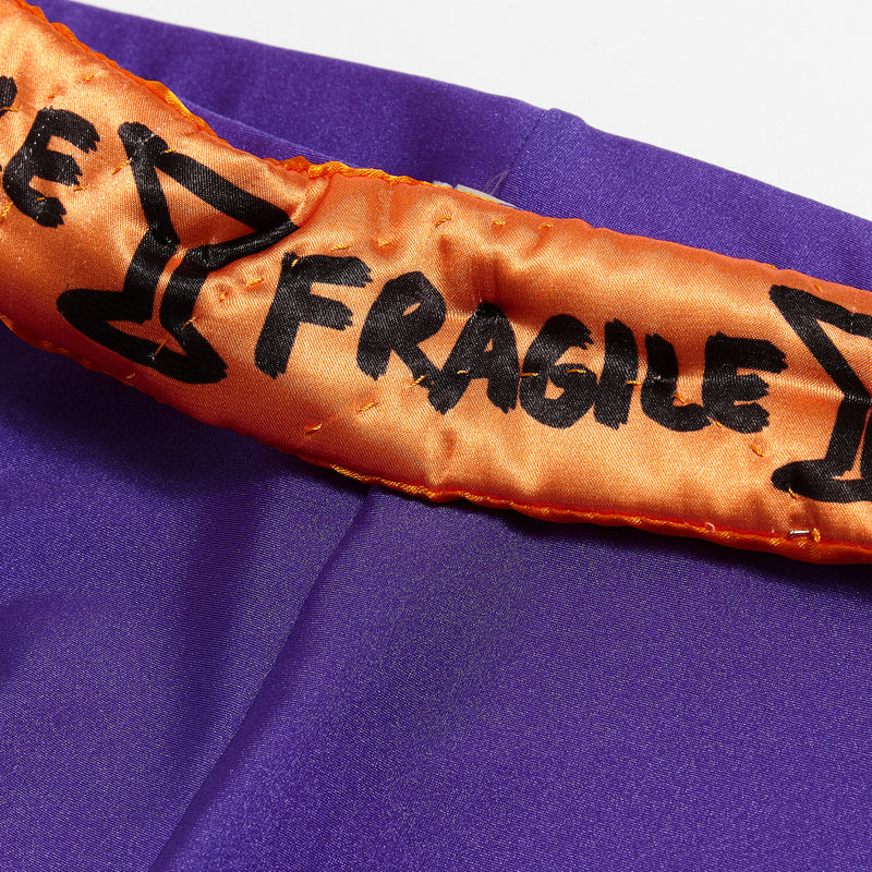 “FRAGILE” Purple Maxi Yorgan Belt Tights