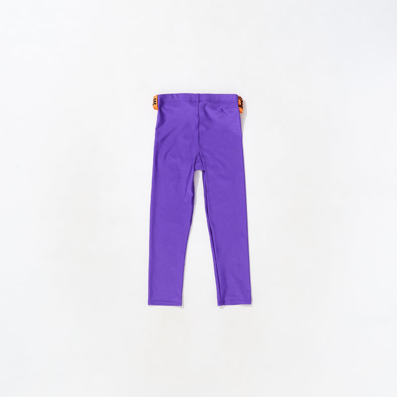 “FRAGILE” Purple Maxi Yorgan Belt Tights