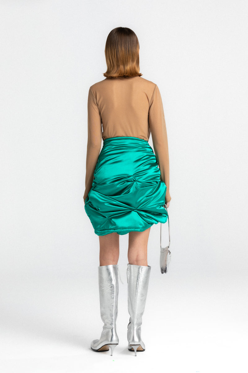 Green Yorgan Drapped Skirt