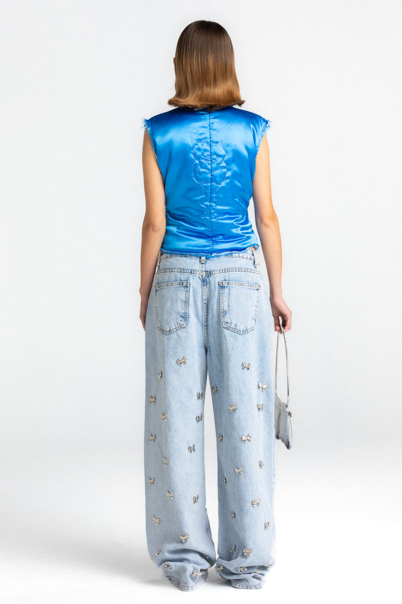 Light Blue Bow Jean