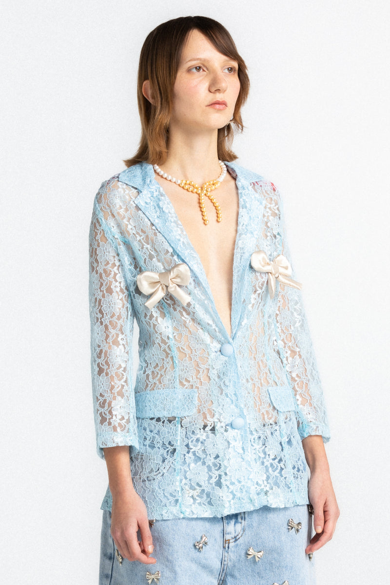 Light Blue Lace Jacket