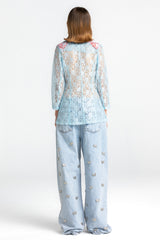 Light Blue Lace Jacket
