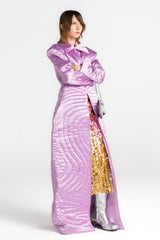 Lilac Quilted Corset Trenchcoat