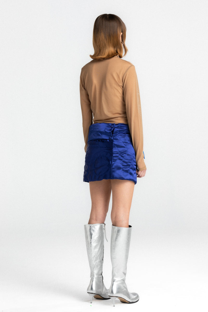 Band Nude Dissolved Blue Bow Top