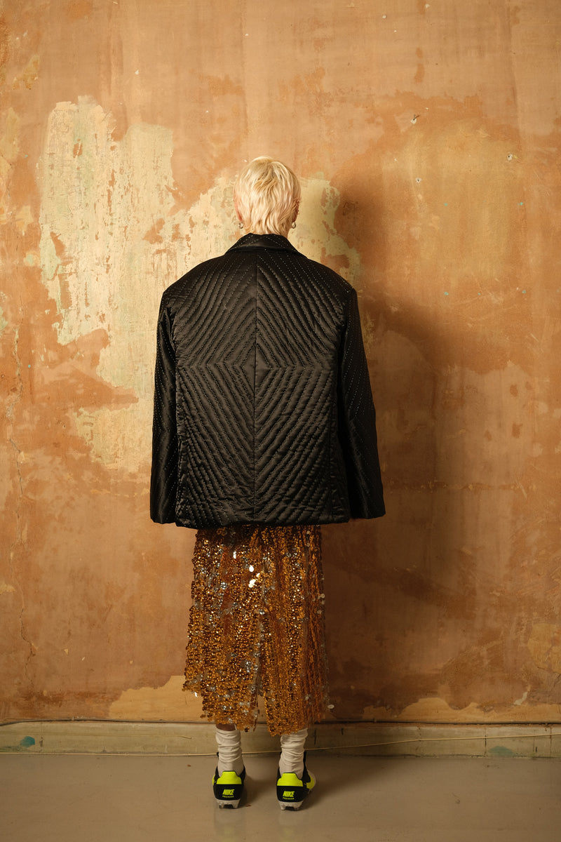 Bling Gold Midi Skirt