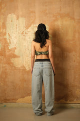 Black Boxer Detailed Denim