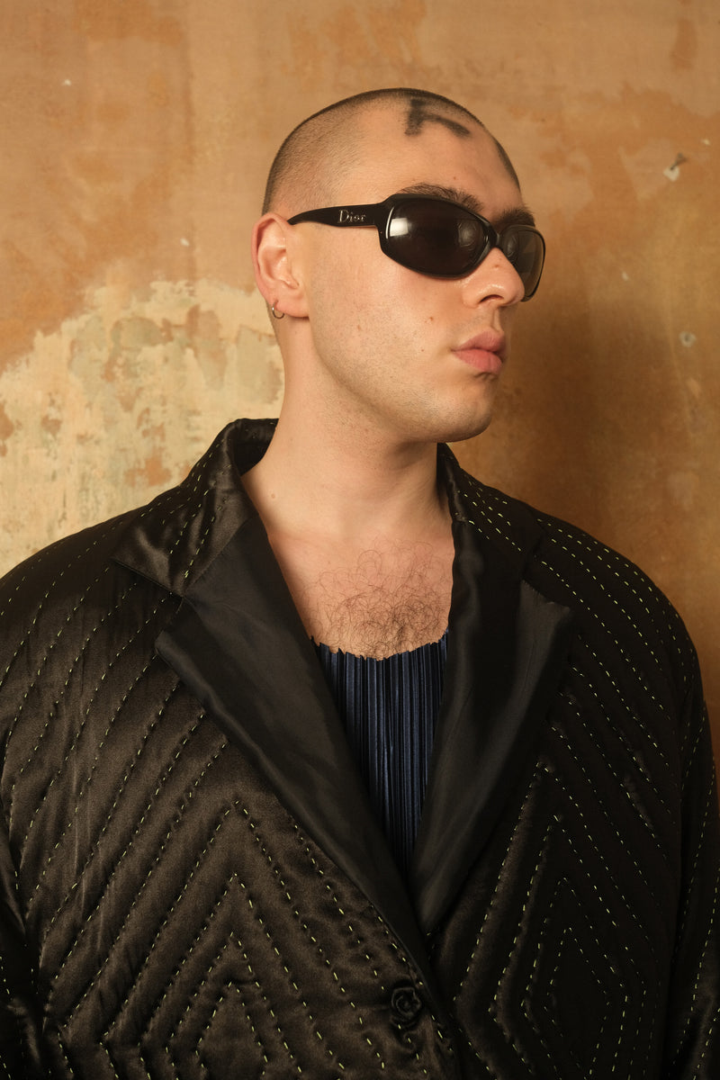 Black Oversized Yorgan Jacket