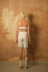 White Pleat Tights