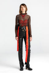 Triple Belted Leather Tights