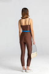 Brown Long Jersey Catsuit