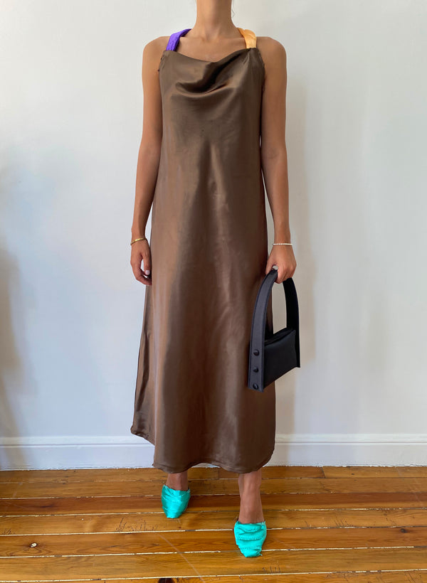 BROWN YORGAN DRESS