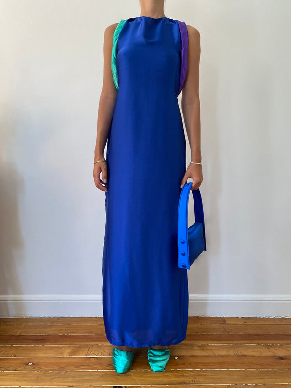 DEEP BLUE YORGAN DRESS
