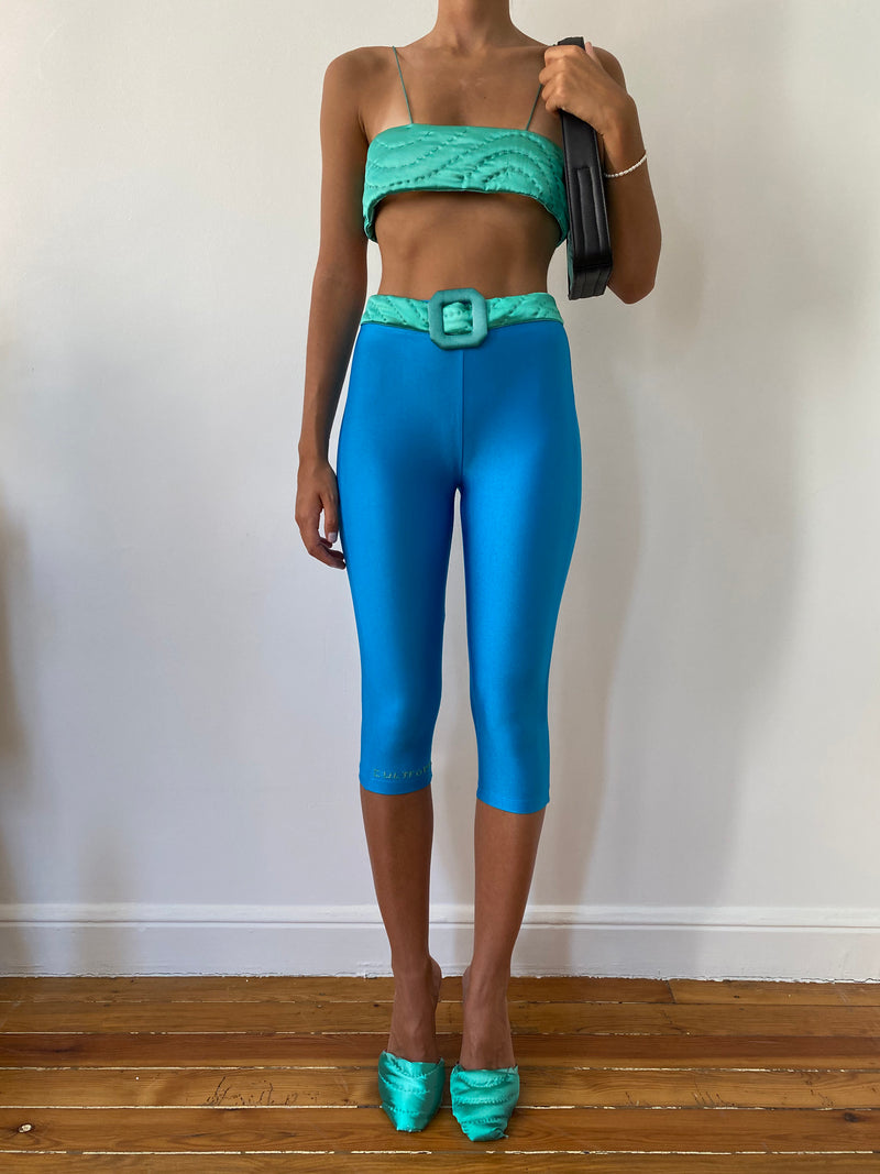 BLUE YORGAN BELT MIDI TIGHTS