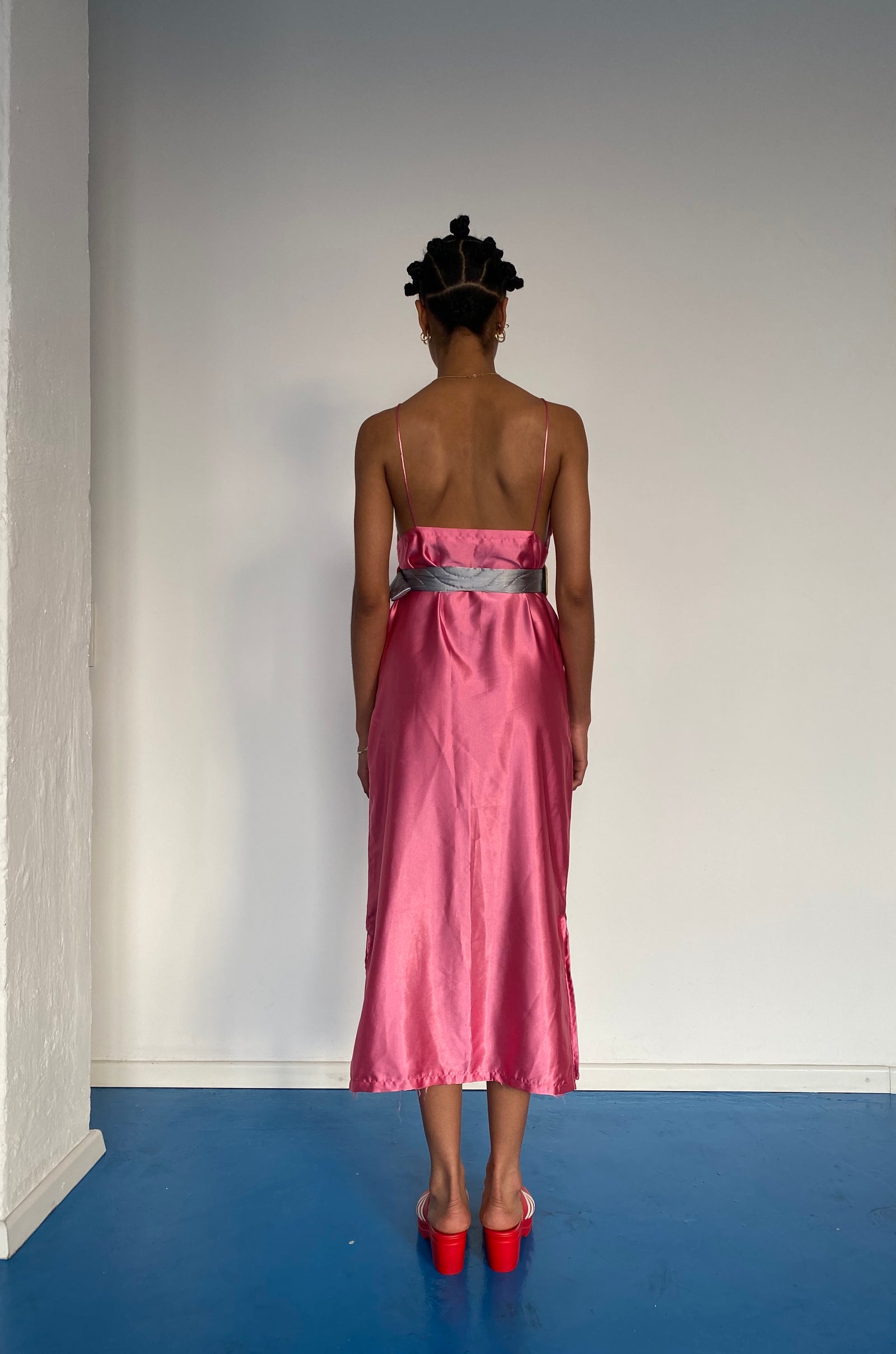 pink silk dress PINK PEACE SILK SATIN DRESS – CULT FORM