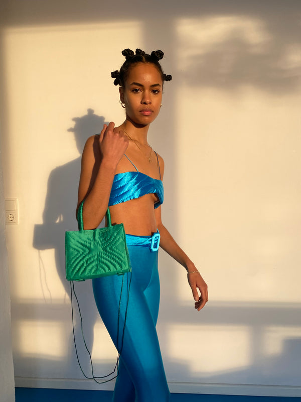 BLUE YORGAN BRA