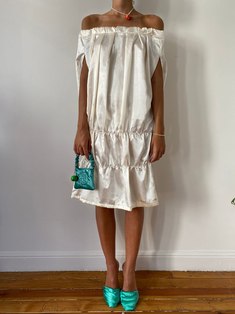 White Satin Dress