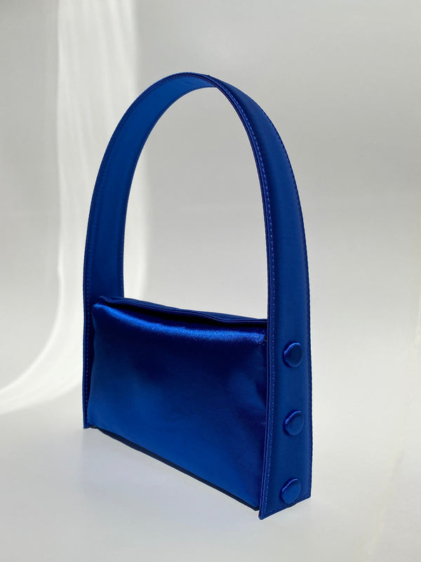 Deep Blue Satin Bag