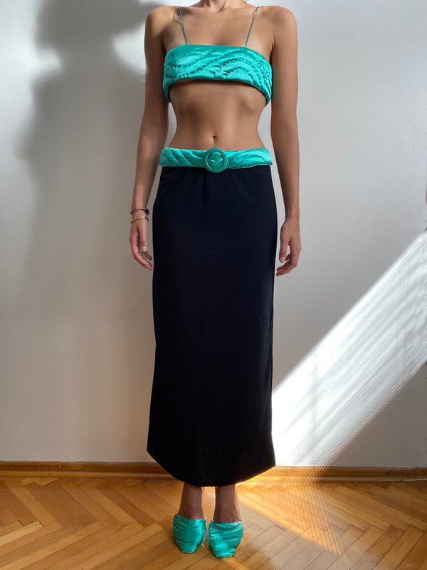 Turq Yorgan Belt Skirt
