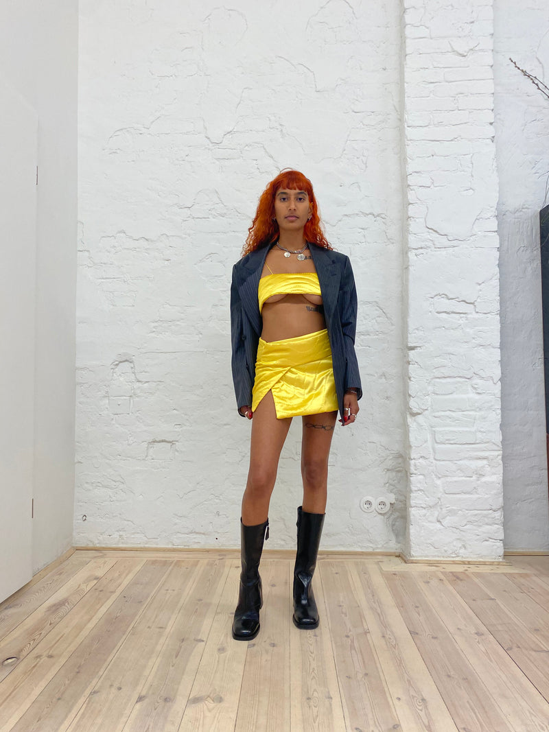 Yellow Yorgan Mini Skirt