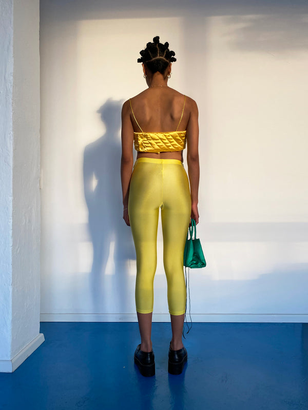 YELLOW YORGAN BELT MIDI TIGHTS