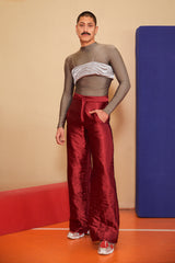 BURGUNDY YORGAN PANTS