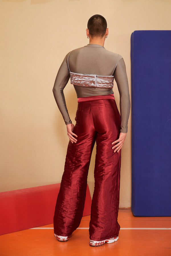 BURGUNDY YORGAN PANTS