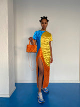 THREE COLOR YORGAN DRESS
