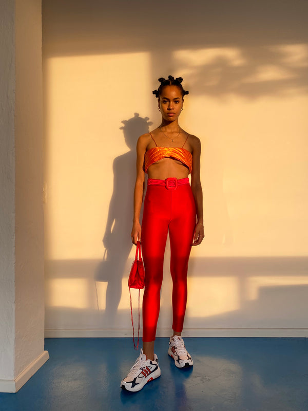 ORANGE YORGAN BRA