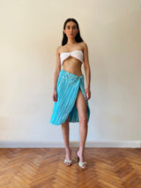 White Pleat Bra